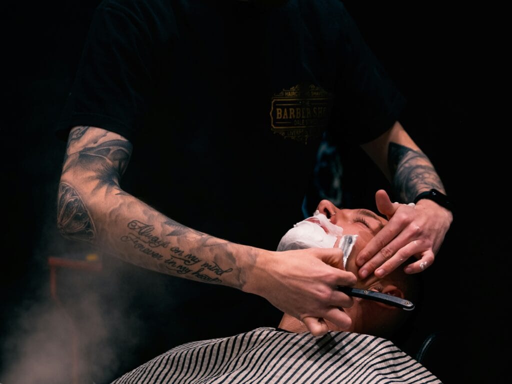 get a hot lather shave at Venice barbershop