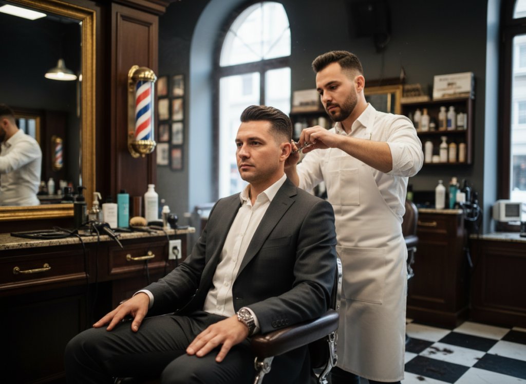 Grooming tips for men in their 30s - professional haircut at Venice Barbershop FL