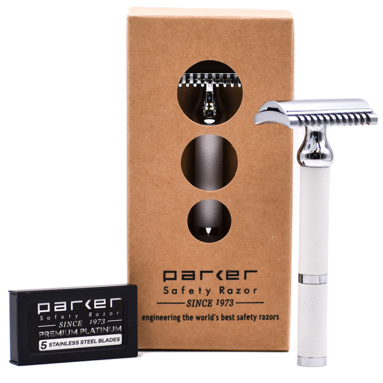 Parker 70C White Double Edge Safety Razor